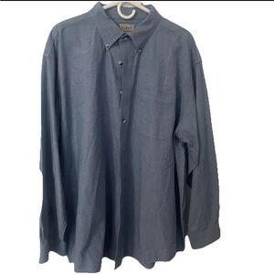 LL Bean Long Sleeve Button Down Blue Shirt Men's  XL Style 0 DUG 3 Work‎ Outdoor